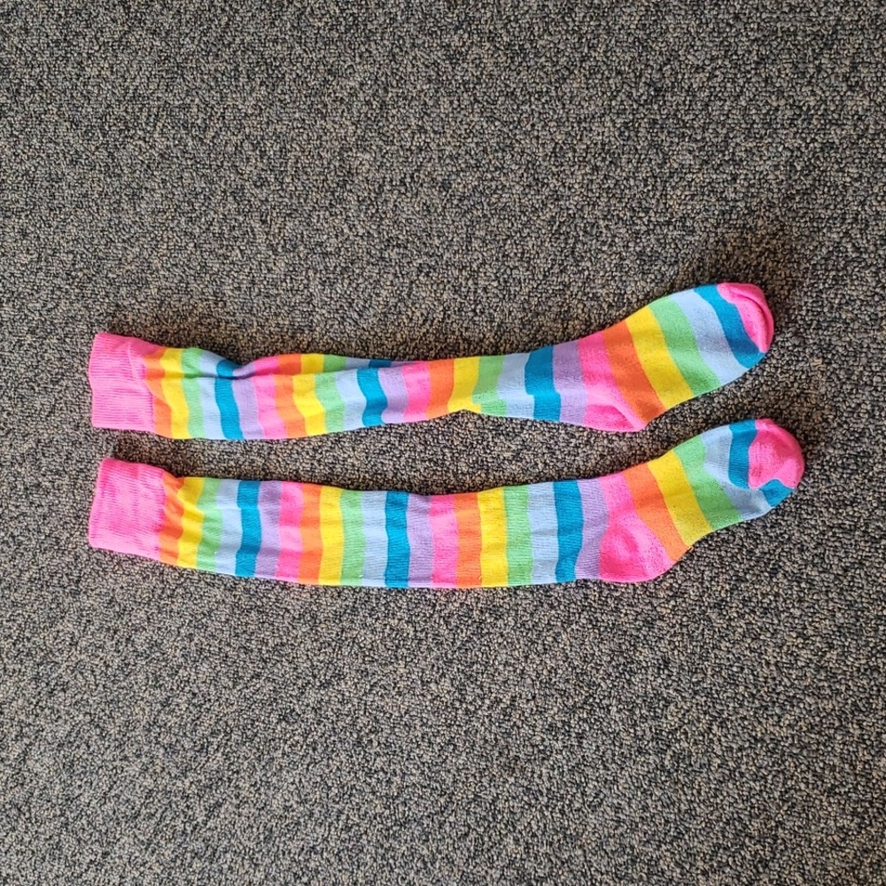 Thigh High rainbow socks